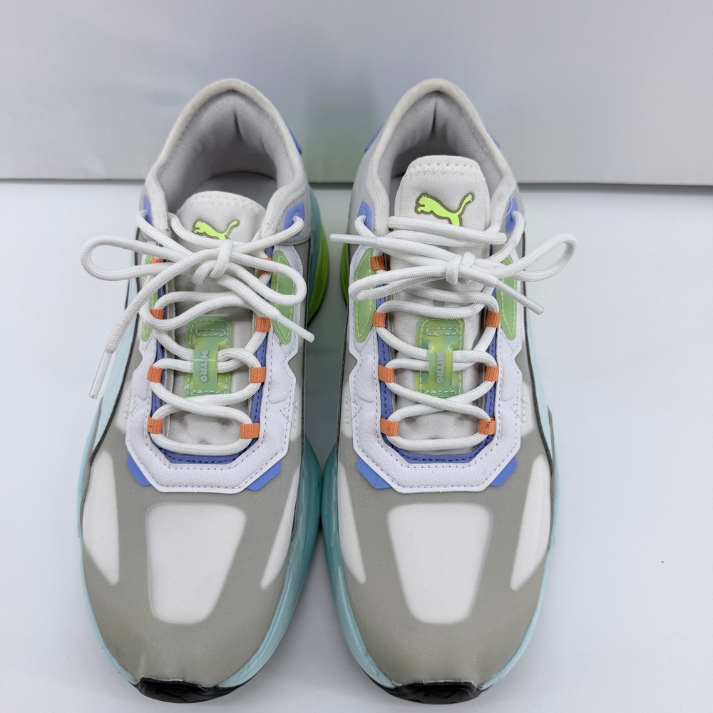 Puma Orkid Nitro Mens Sneakers Grey Blue Lime Green 390196-01 Size 9
